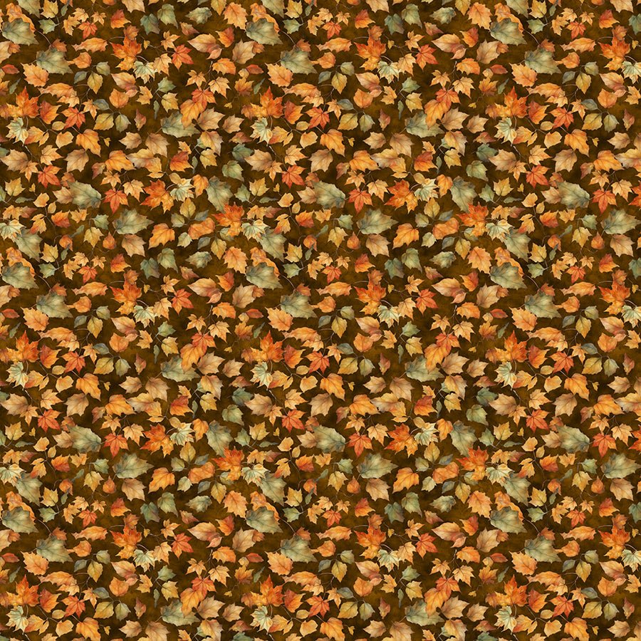 Wilmington Glorious Fall Leaves Brown 1 Yard Cut by Wilmington Prints