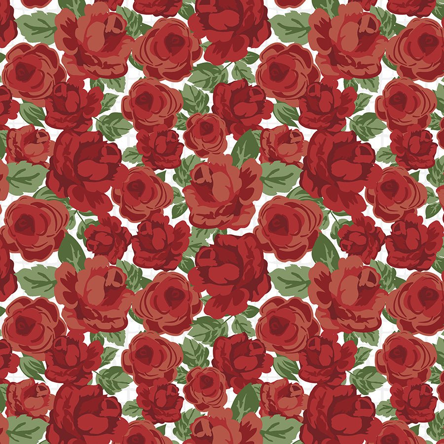 Wilmington Summertime Daydream Packed Floral White 1 Yard Cut - Wilmington Prints from Fort Worth Fabric Studio