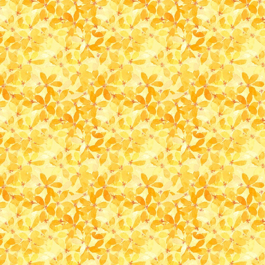 Wilmington Sunlit Serenade Medium Floral Yellow 1 Yard Cut by Wilmington Prints