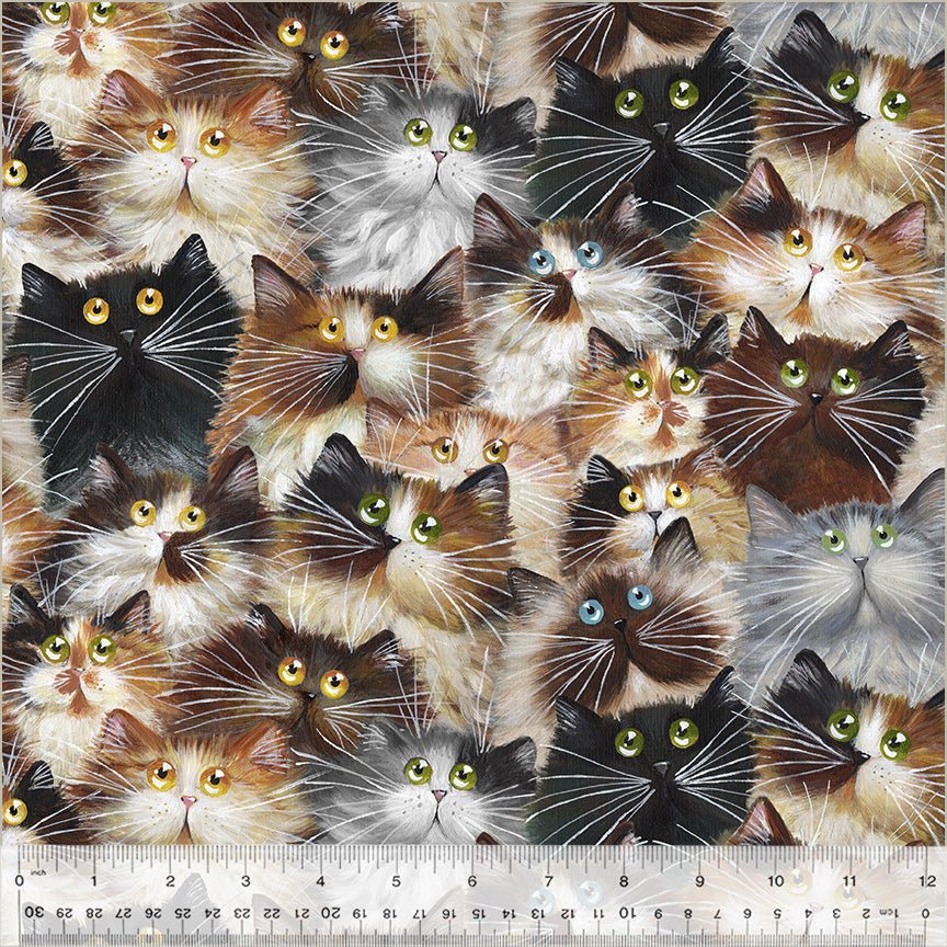 108" Quilt Backs Cat Pack from Windham 3 YARD CUT by Windham