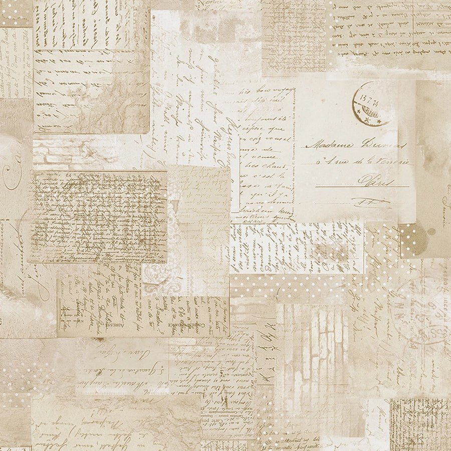 108" Quilt Backs Ephemera Parchment from Windham 3 YARD CUT by Windham