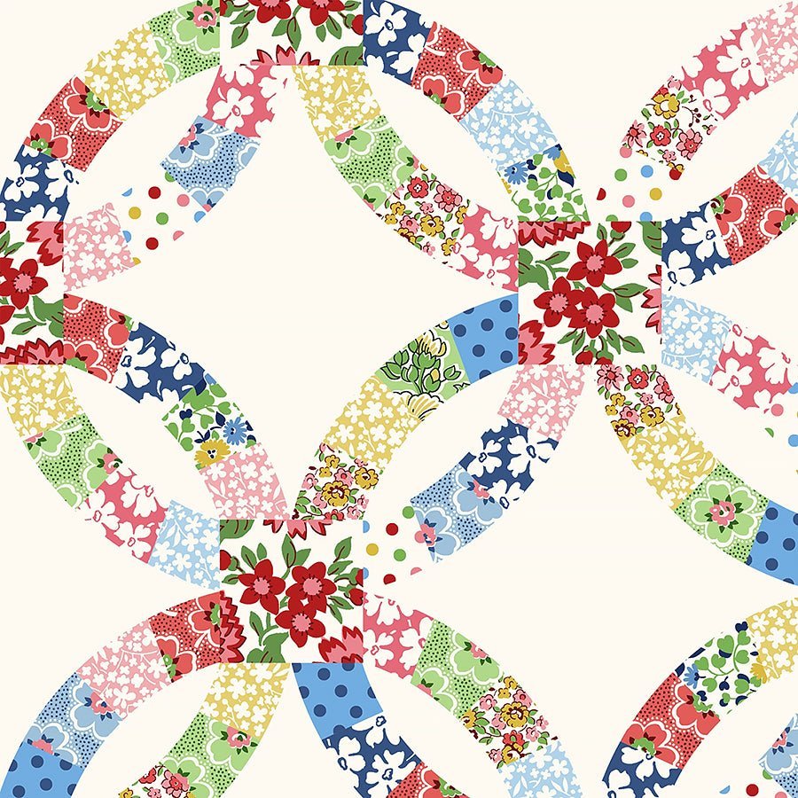 108" Quilt Backs Wedding Ring Multi from Windham 3 YARD CUT by Windham