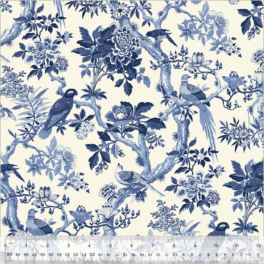 108" Wide Quilt Backing Blue Byrd from Windham 3 YARD CUT by Windham