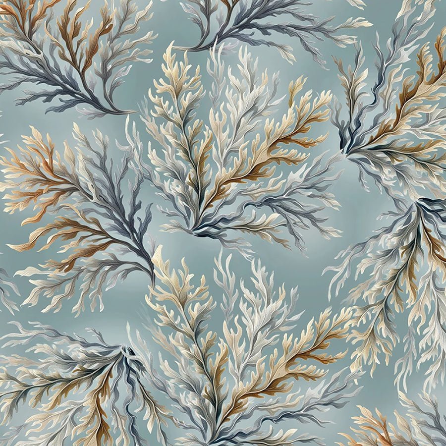 108" Wide Quilt Backing Coastal Escape Coral Ocean from Benartex 3 YARD CUT by Benartex