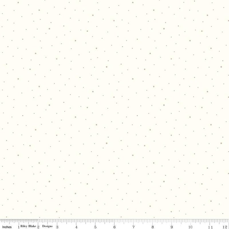 108" Wide Quilt Backing Dapple Dot Beach Off White from Riley Blake 3 YARD CUT by Riley Blake