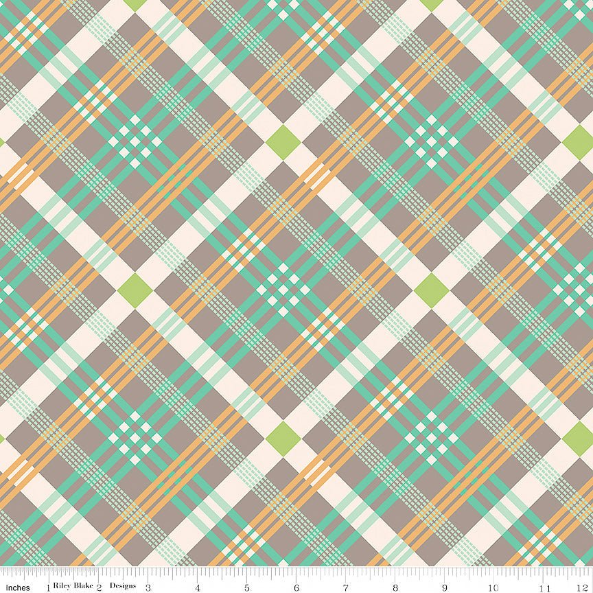 108" Wide Quilt Backing Farmer's Daughter Plaid Rustic from Riley Blake 3 YARD CUT by Riley Blake