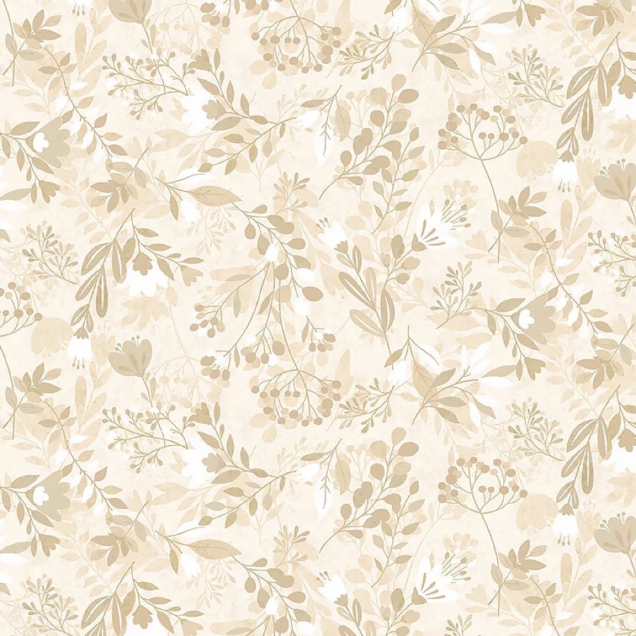 108" Wide Quilt Backing Meadow Cream from Henry Glass 3 YARD CUT by Henry Glass