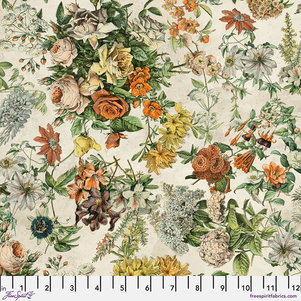 108" Wide Quilt Backing Palette Botanical from Free Spirit 3 YARD CUT by Free Spirit