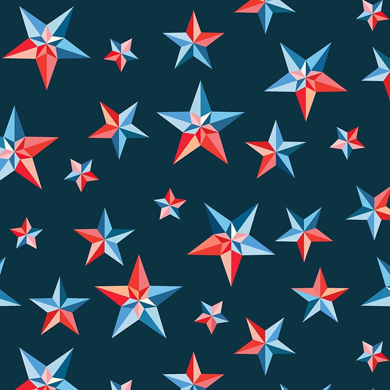 108" Wide Quilt Backing Patriotic Pinwheel Stars from Windham 3 YARD CUT - Windham from Fort Worth Fabric Studio