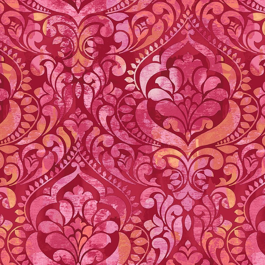 118" Quilt Backs You Damask! Ruby from Studio E 3 YARD CUT by Studio E