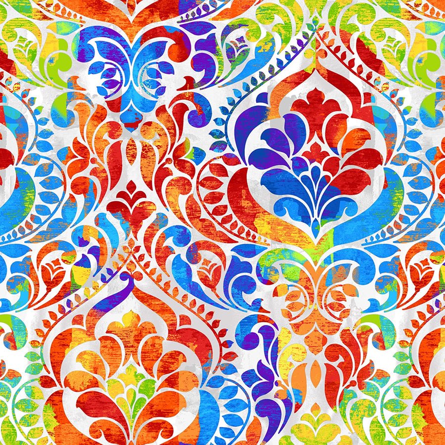 118" Wide Quilt Backing You Damask! Rainbow from StudioE 3 YARD CUT by Studio E