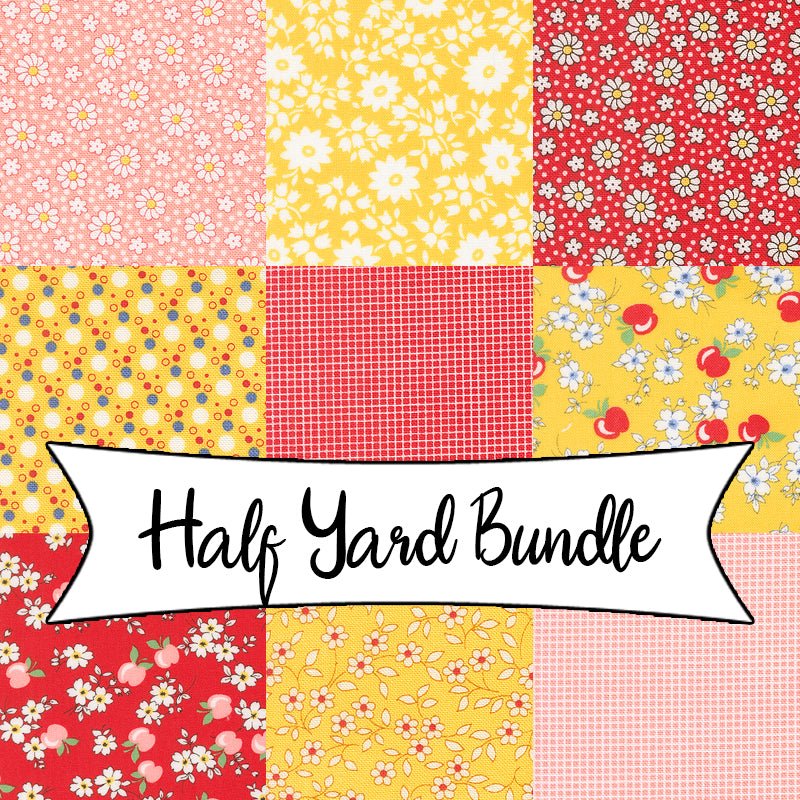 30's Playtime Red/Yellow Half Yard Bundle - Moda from Fort Worth Fabric Studio