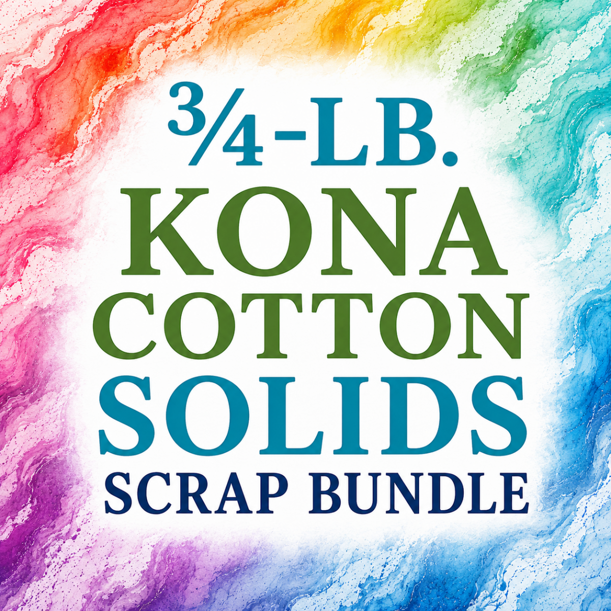 3/4-Lb. Kona Cotton Solids Scrap Bundle from FWFS by Fort Worth Fabric Studio