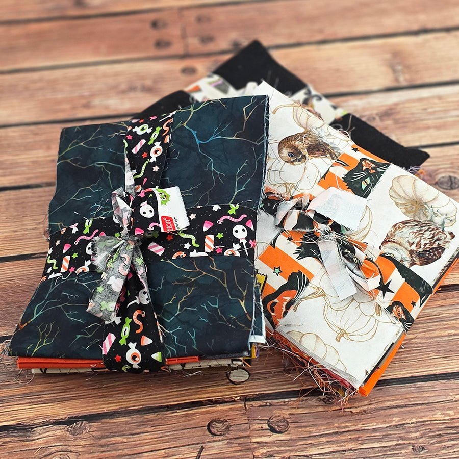 3/4 Pound Halloween Scrap Pack from FWFS by Fort Worth Fabric Studio