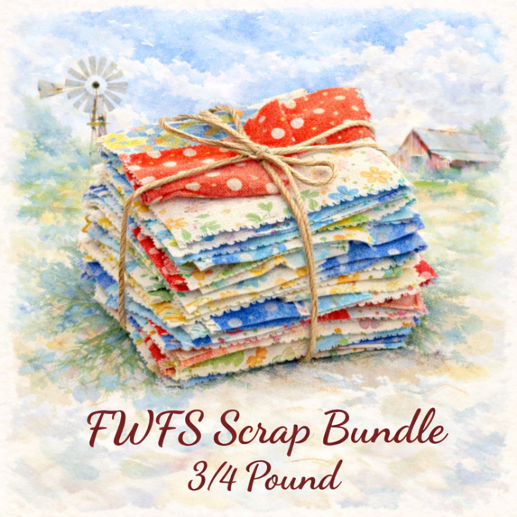 3/4 Pound Scrap Pack from FWFS by Fort Worth Fabric Studio