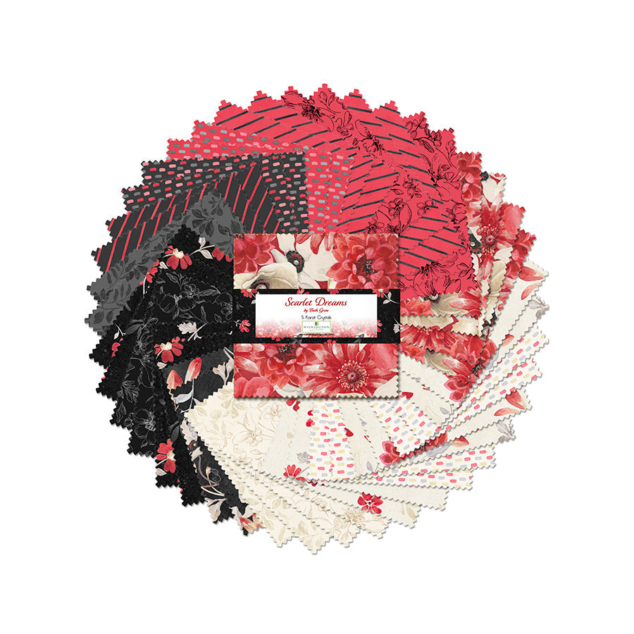 Scarlet Dreams 5 Karat Gems 5" Squares