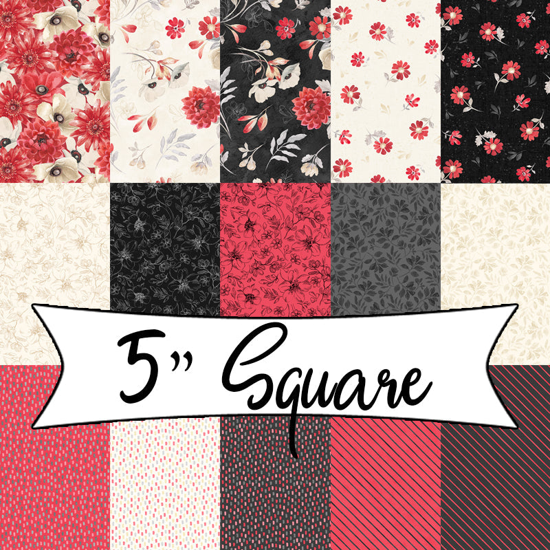 Scarlet Dreams 5 Karat Gems 5" Squares