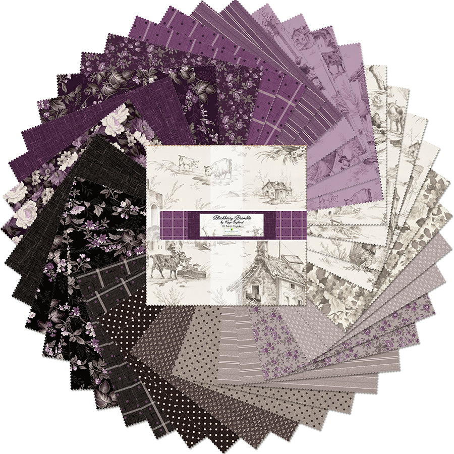 Blackberry Bramble 10 Karat Gems 10" Squares