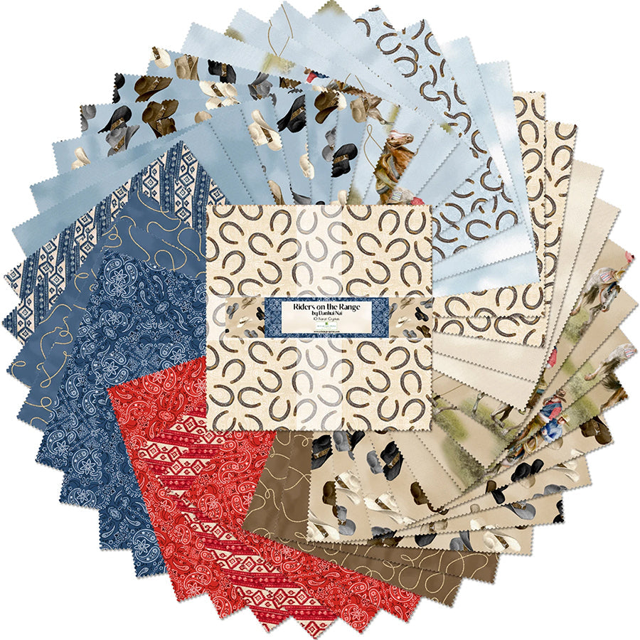 Riders on the Range 10 Karat Gems 10" Squares