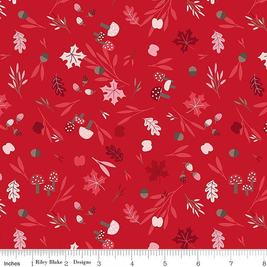 Riley Blake To Grandmother's House Foraging in the Forest Berry 1 Yard Cut