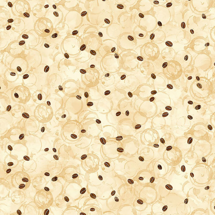 Northcott Barista Beans Ochre 1 Yard Cut