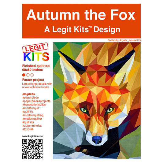 Autumn the Fox Foundation Paper Pieced Quilt Pattern by Legit Kits Design