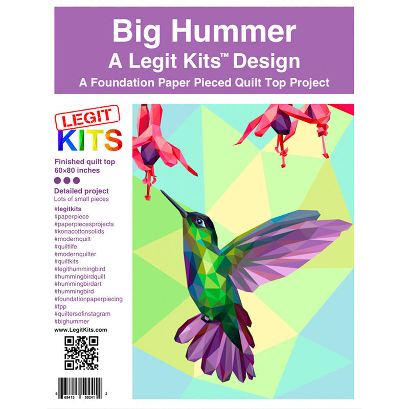 Big Hummer Foundation Paper Pieced Quilt Pattern by Legit Kits Design