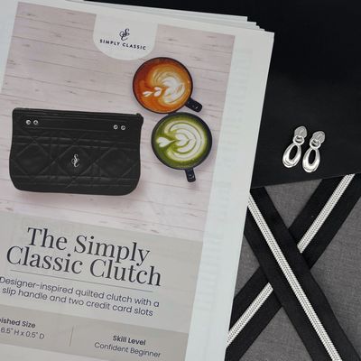 The Simply Classic Clutch Maker's Leather Kit - Black