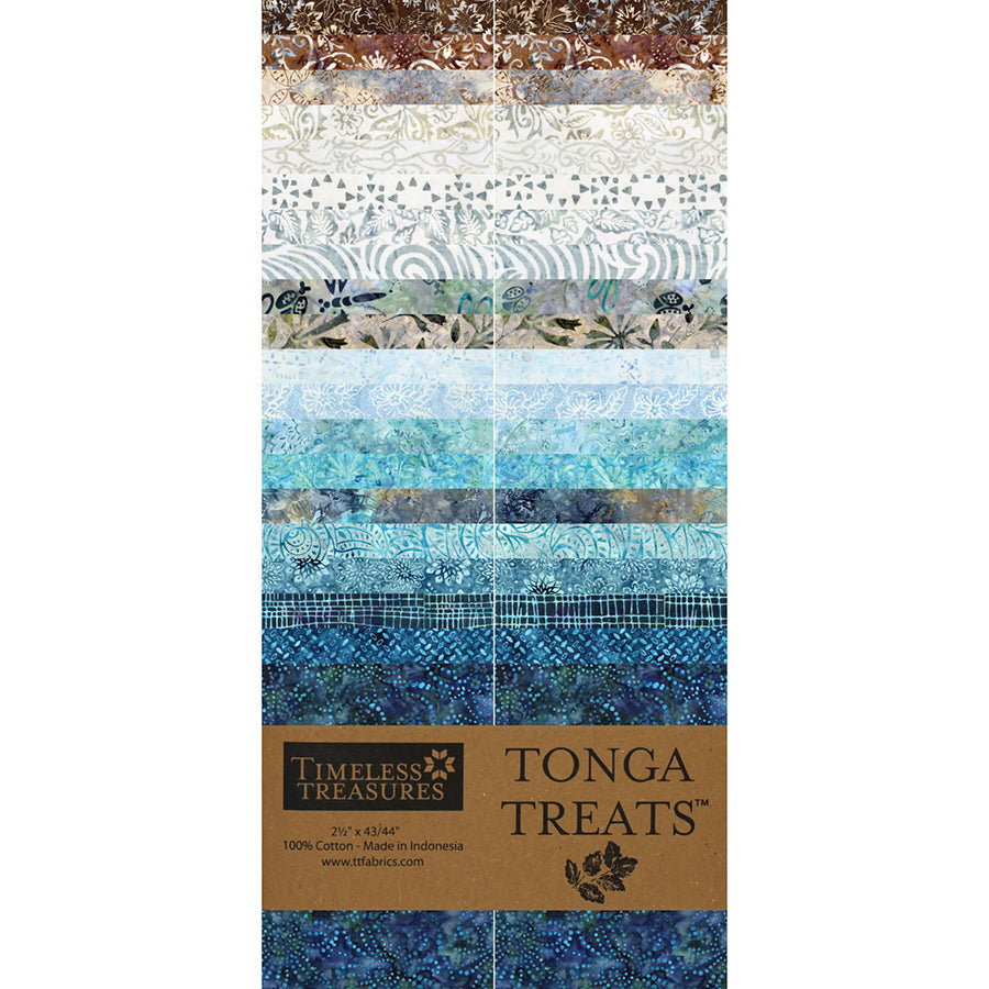 Tonga Treats Juniper Batiks 2.5" Strips