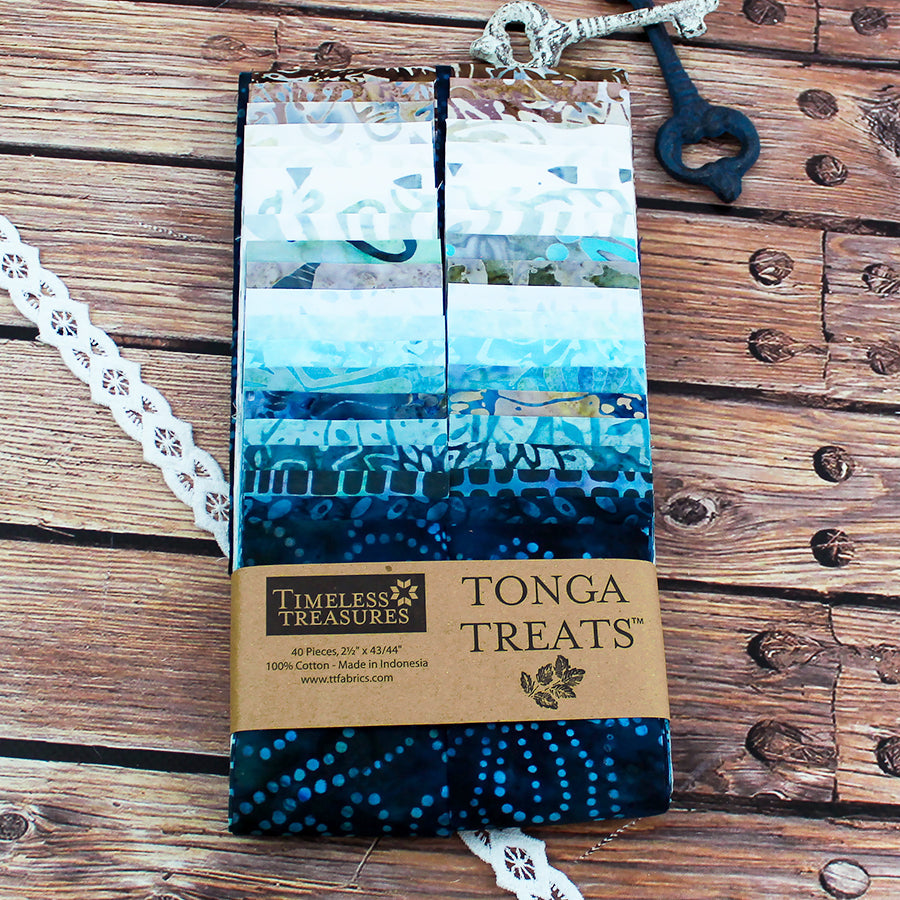 Tonga Treats Juniper Batiks 2.5" Strips