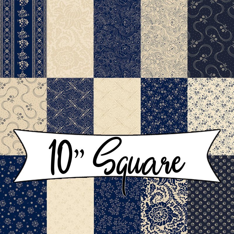 Anna B's Indigos 10" Squares by Marcus Fabrics