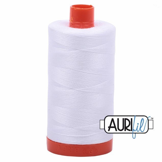 Aurifil Cotton Mako Thread White 50wt MK50 - 2024 by Aurifil