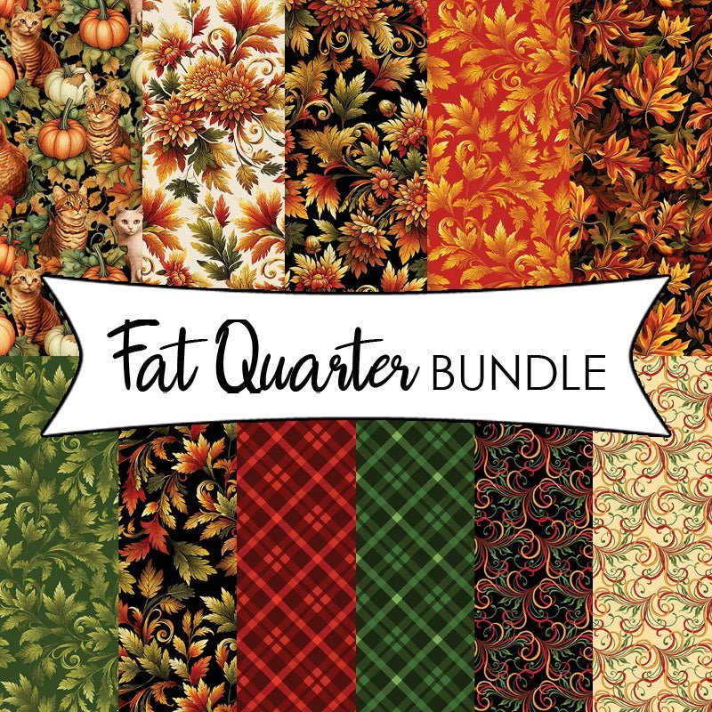 Autumn Cats Fat Quarter Bundle by Benartex