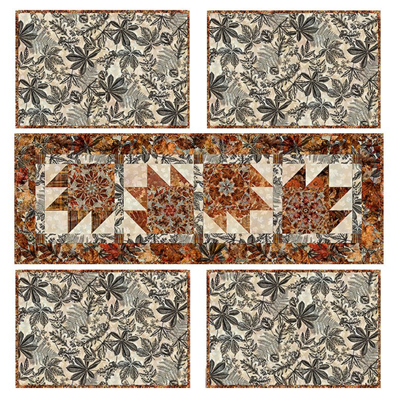 Autumn Star Quilt, Table Runner & Mats Pattern by Jason Yenter by Jason Yenter