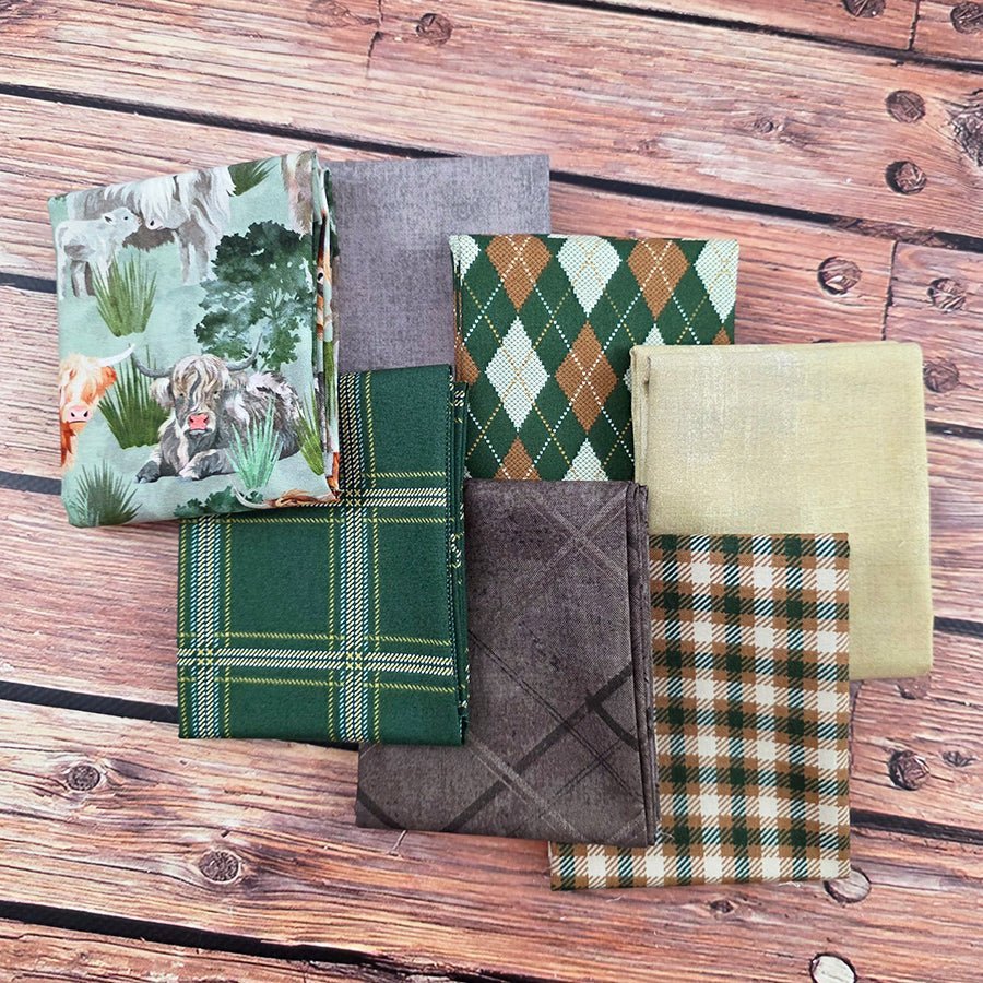 Back Forty – FWFS Exclusive 7 Piece Fat Quarter Bundle by Fort Worth Fabric Studio