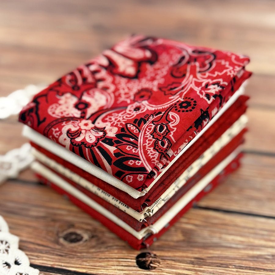 Bandana & Barnwood – FWFS Exclusive 7 Piece Fat Quarter Bundle by Fort Worth Fabric Studio