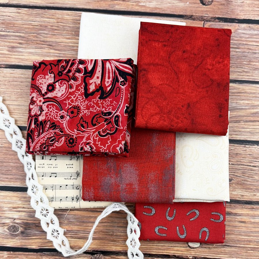 Bandana & Barnwood – FWFS Exclusive 7 Piece Fat Quarter Bundle by Fort Worth Fabric Studio