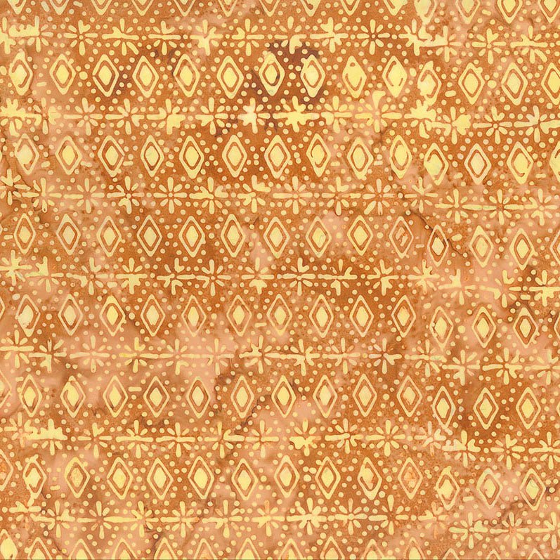 Banyan Batiks Tile Fusion Diamond Dot Sienna 1 Yard Cut by Banyan Batiks