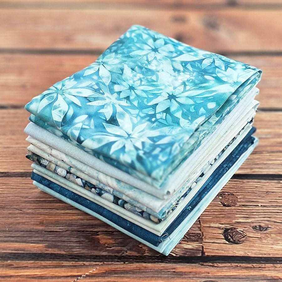 Barton Springs– FWFS Exclusive 7 Piece Fat Quarter Bundle by Fort Worth Fabric Studio