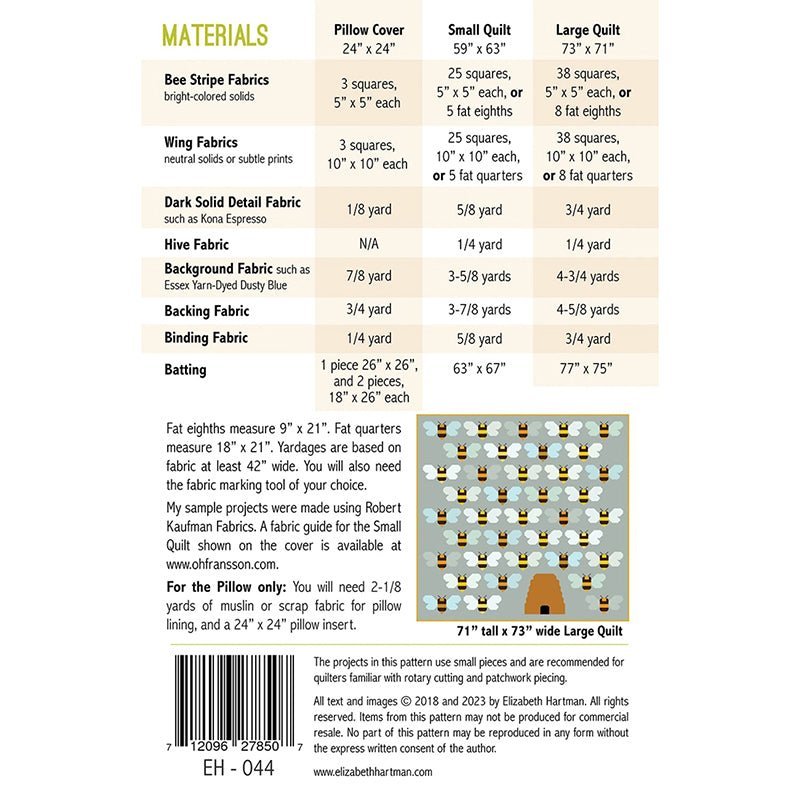 Beehive Quilt Pattern by Elizabeth Hartman by Elizabeth Hartman
