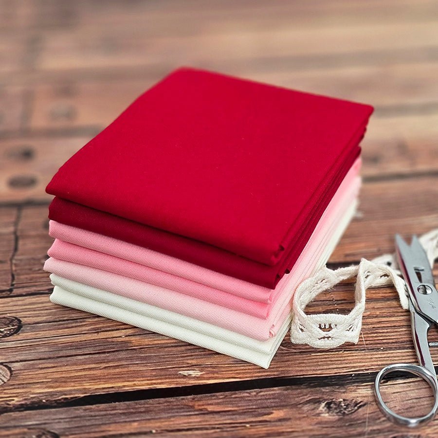 Bella Solids Valentine Colors Fat Quarter Bundle by Moda