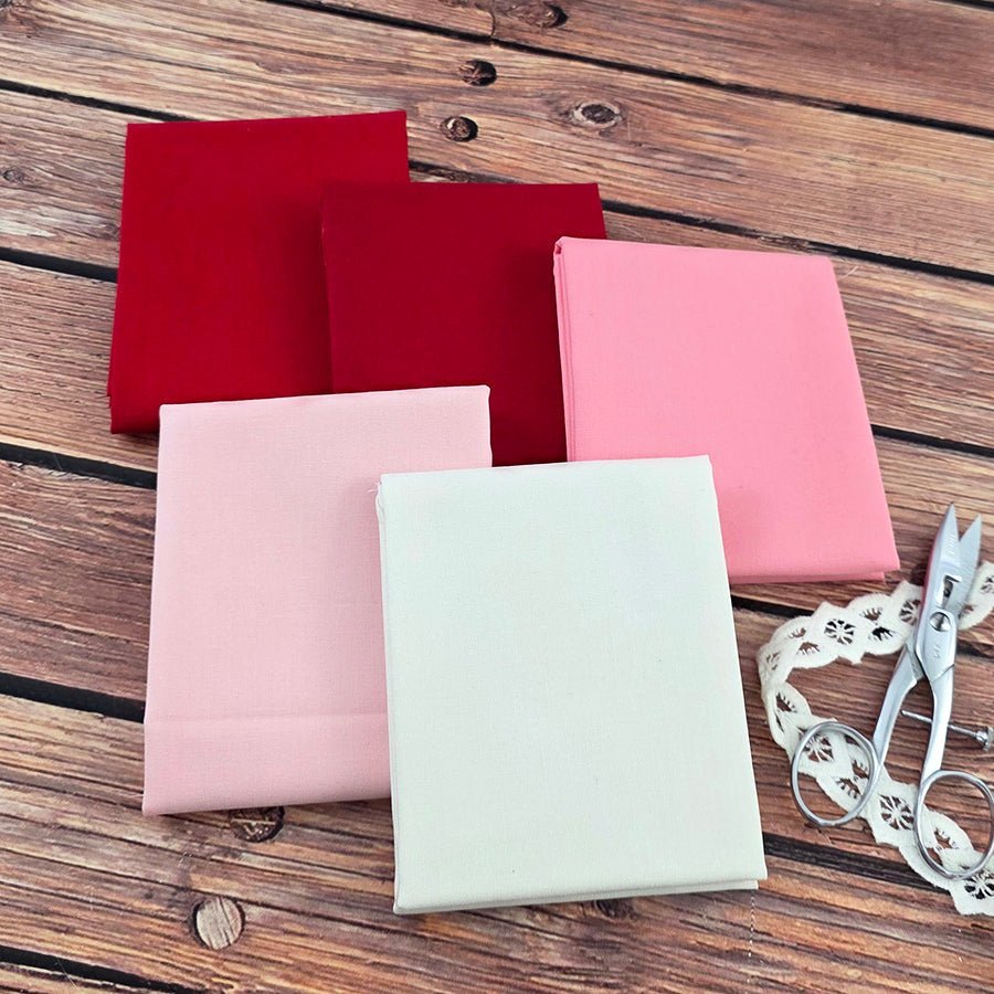 Bella Solids Valentine Colors Fat Quarter Bundle by Moda