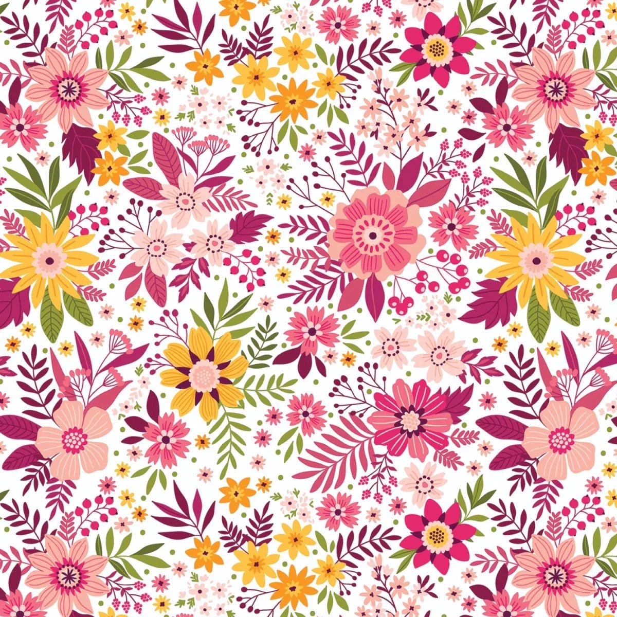 Benartex Among the Wildflowers Berry 1 Yard Cut by Benartex