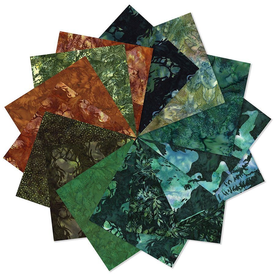 Big Foot Bali Batiks Fat Quarter Bundle by Hoffman