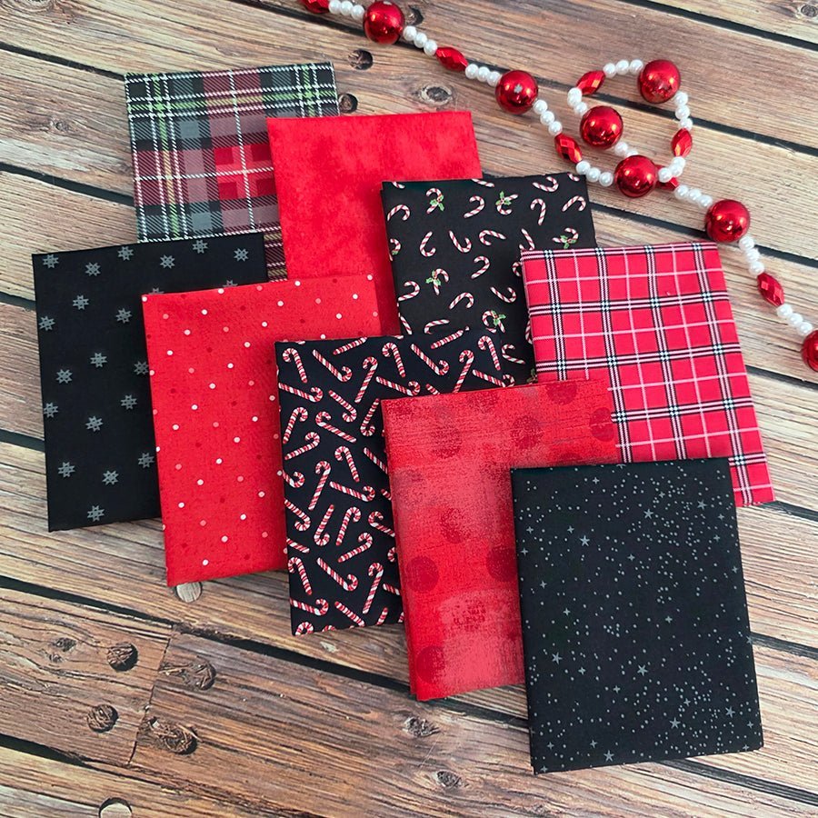 Black Tie Christmas – FWFS Exclusive 9 Piece Fat Quarter Bundle by Fort Worth Fabric Studio