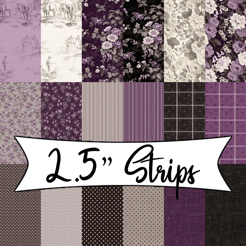 Blackberry Bramble 40 Karat Gems 2.5" Strips - Wilmington Prints from Fort Worth Fabric Studio