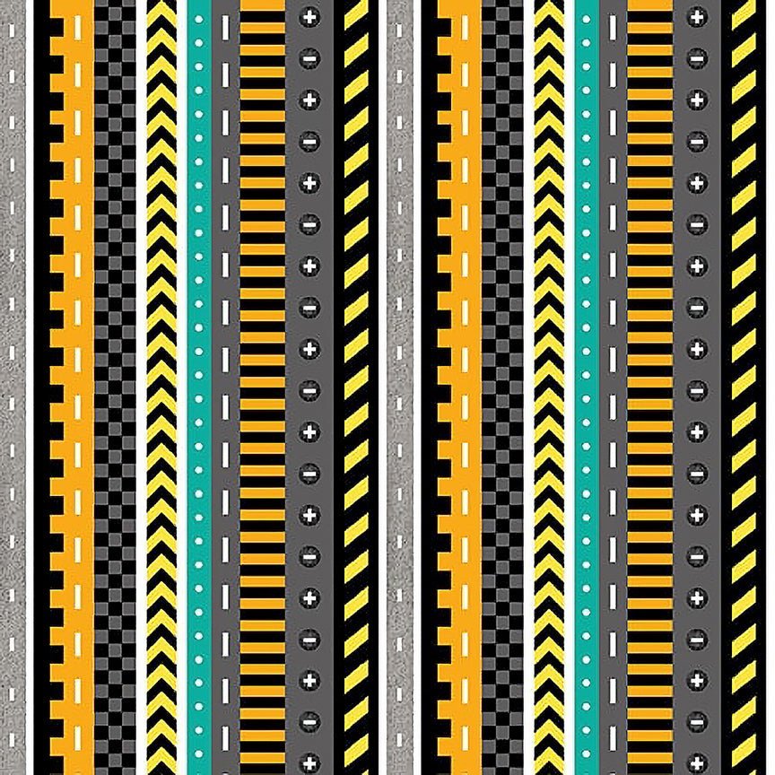 Blank Another Brick in the Wall Small Stripe Black 1 Yard Cut by Blank Quilting