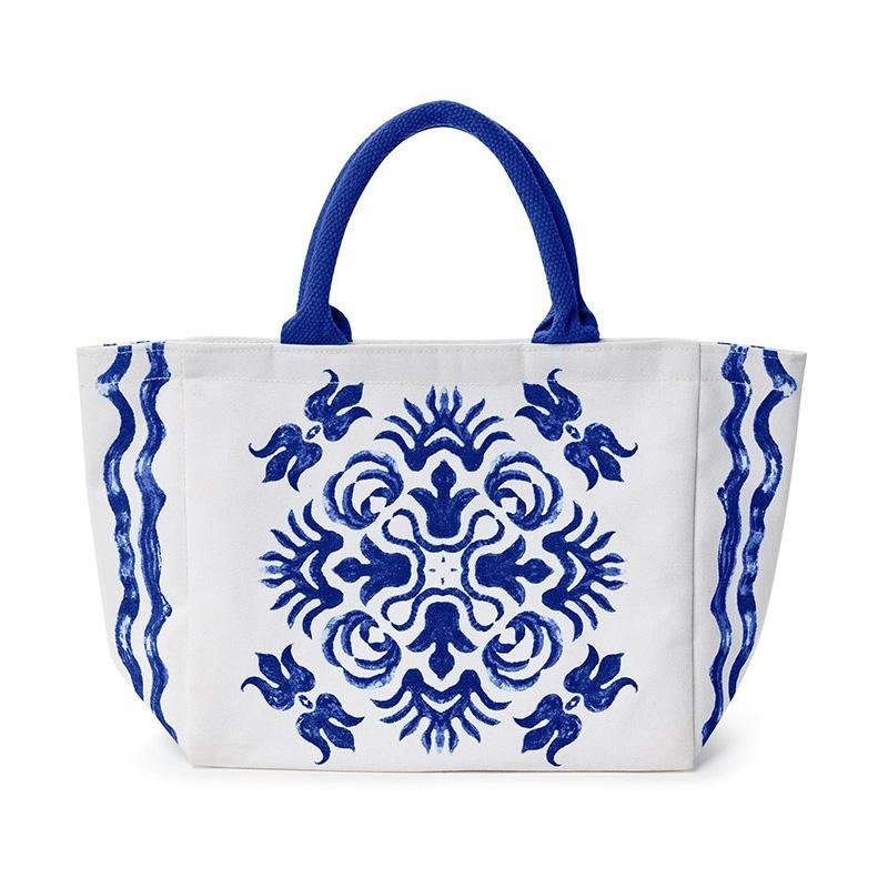 Blue Tiles Thermal Tote by Two's Company by Two's Company
