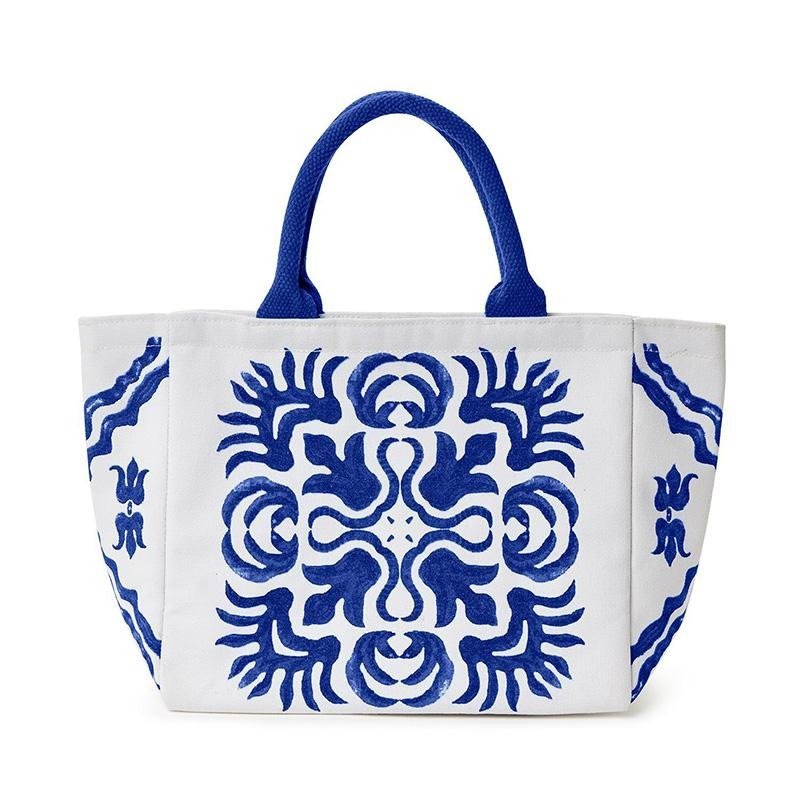 Blue Tiles Thermal Tote by Two's Company by Two's Company