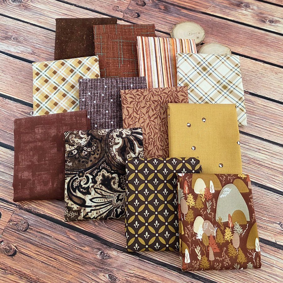Brown Sugar – FWFS Exclusive 1/3 Yard Autumn Fabric Bundle (4 Yards Total) by Fort Worth Fabric Studio